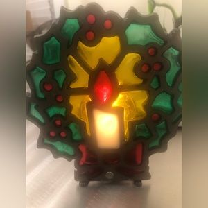 Vintage 1981 Giftco, Inc. Cast Iron Wreath Candle Holder